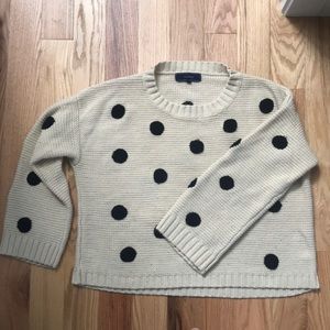 Tan and Black Polka Dot Sweater